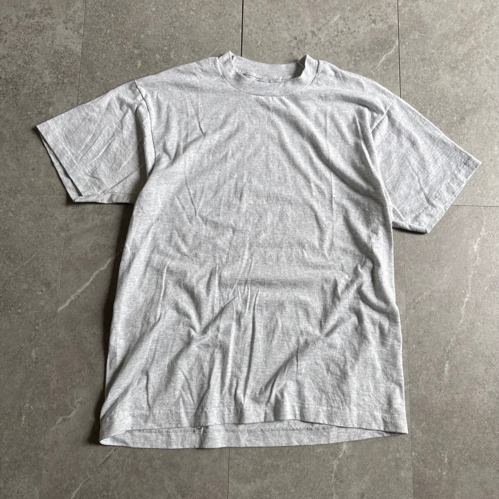 Vintage Fruit of the Loom Best Blank T-Shirt Large Gray USA Single Stitch